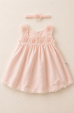Embroidered floral dress for infant girls