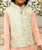 Chanderi Brocade Jacket with Kurta and Pant