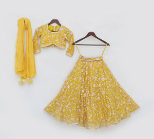 Yellow Parsi Work Lehenga Choli