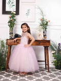 Pauline Pink Halter Gown With Big Bow At the Back