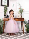 Pauline Pink Halter Gown With Big Bow At the Back