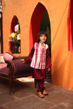 Maroon Tie And Dye Nehru Jacket With Kurta And Pant