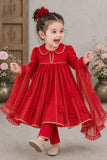 Red Anarkali Set