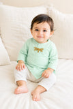 Mint Dragonfly-Motif Asymmetrical Kurta Set