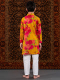 MUSTARD FLORAL KURTA SET