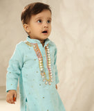 Blue Faux Mukaish Kurta with Pant