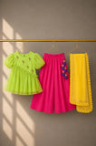 Lime Flamingo Peplum Palazzo Set