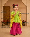 Lime Flamingo Peplum Palazzo Set