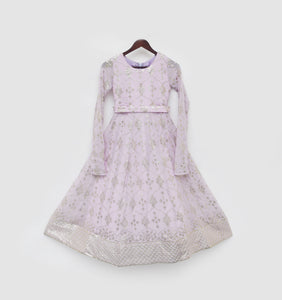 Lilac Embroidered Anarkali