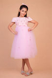 Pink Butterfly Embellished Party Gown
