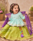 Mint Peplum Lehenga Set