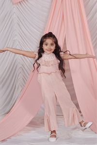 Mia -  Full Length Jumpsuit With Ruffled   Cape - Set Of 2