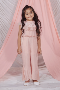 Mia -  Full Length Jumpsuit With Ruffled   Cape - Set Of 2