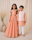 Printed Bundi with kurta set