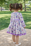 OLD ROSE - PURPLE FLORAL DRESS