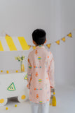 PEACH CAROUSEL KURTA SET