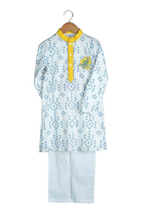 Embroidered Bandhej Kurta