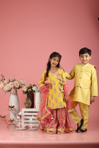 Cotton Silk Kurta Pyjama Wih Jacket