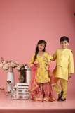 Cotton Silk Kurta Pyjama Wih Jacket