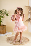 Blooming Feather Dress Soft Pink