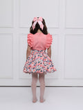 PEACH SKIRT SET