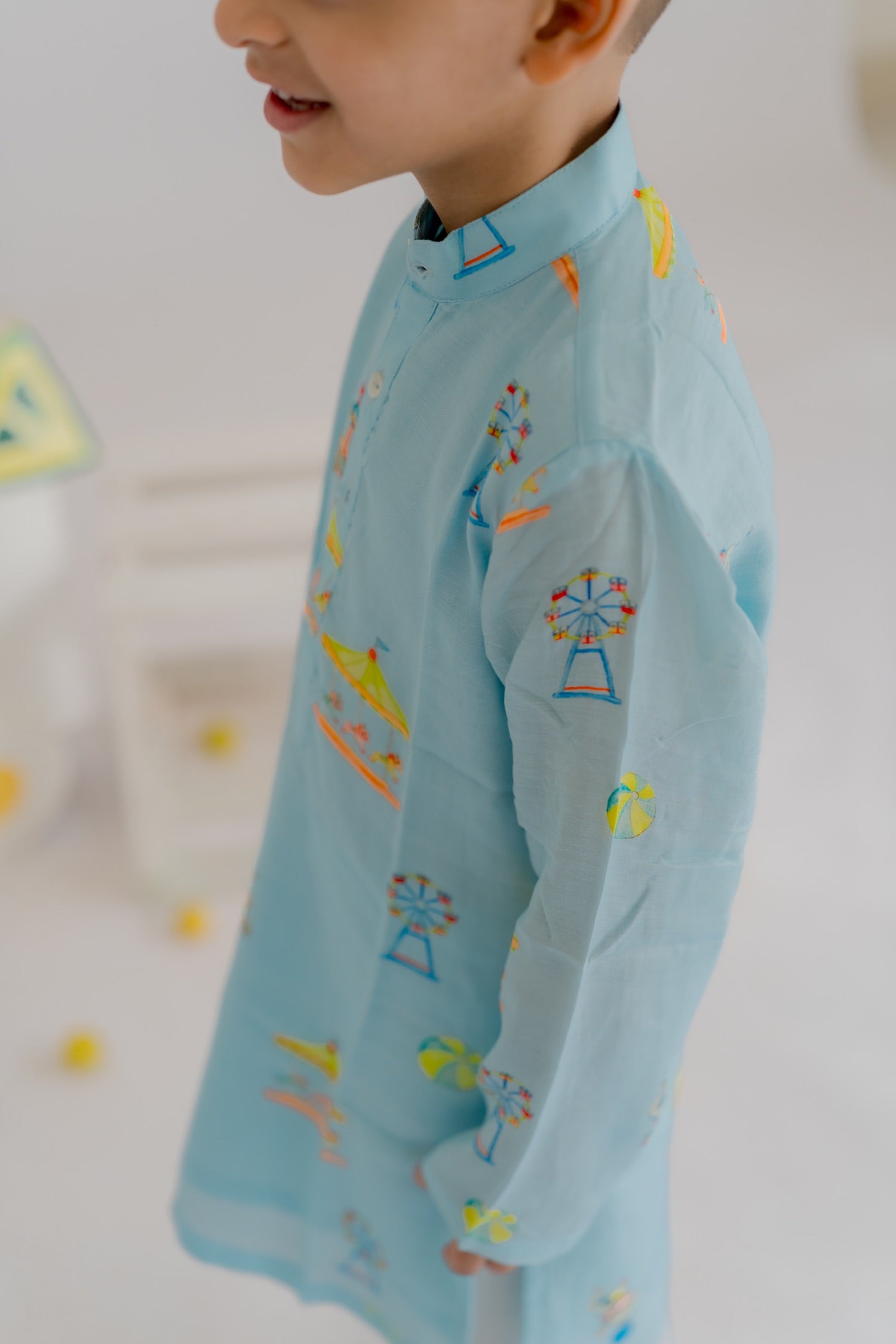SKY BLUE CARNIVAL KURTA SET