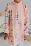PEACH CAROUSEL KURTA SET