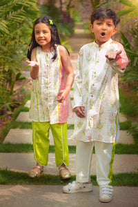 Tiranga Kurta And Dhoti Pants Set