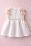 Embroidered floral dress for infant girls