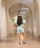 Blue Sequence Romper