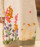 Off-White Embroidered Kurta Set