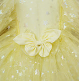 Yellow Star Net Layerd Frock