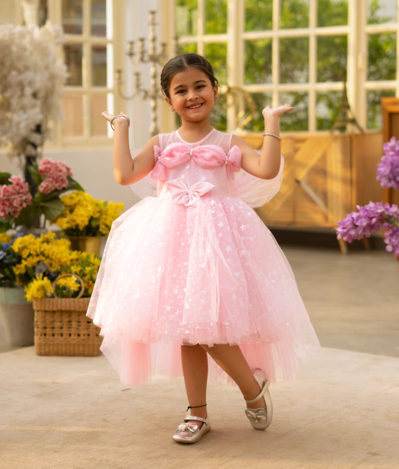 Pink Star Net Dress
