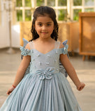 Blue Shimmer Party Gown