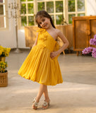 Mustard Yellow Shimmer Frock