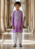 Lilac Ombre Embroidered Kurta Salwar
