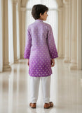 Lilac Ombre Embroidered Kurta Salwar