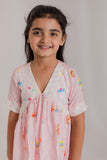 PINK BORDER GIRLS KURTA SET