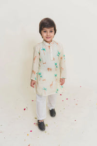 Full Sleeves Jungle Safari Printed Kurta