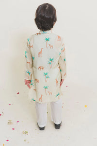 Full Sleeves Jungle Safari Printed Kurta