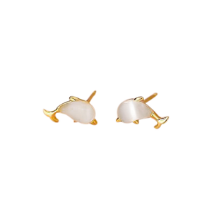 Studded Dolphin Earrings