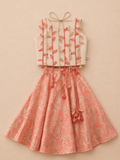 Pink leaf tassel lehnga set
