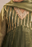 Olive Green Anarkali Set