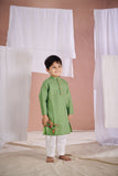 Green Fish Patch Kurta Set