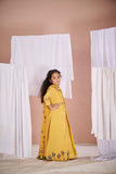 Yellow Parrot Anarkali Jacket Set