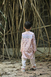 Peach Animal Print Bandi Kurta And Pants Set