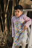 Tropical Print Long Kurta And Pants Set