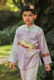 Lavender Short Shirt Kurta Pants Co-Ord Set