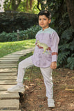 Lavender Short Shirt Kurta Pants Co-Ord Set