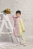 Pink Animal Print Long Kurta And Pants Set